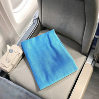 Vente chaude 100% ignifuge Polyester Raschel couverture solide tricoté doux classe affaires avion couverture pas cher pour les compagnies aériennes