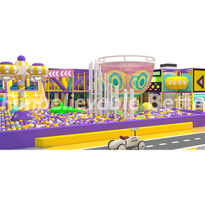Bettaplay Centro Giochi per Bambini 700 mq, Città del Traffico Colorata in Tonalità Pastello, Centro Commerciale di Intrattenimento Familiare con Rete da Arrampicata - Product Image 1