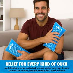 เจลประคบเย็นแบบใช้ซ้ำได้ Perfect Remedy สำหรับอาการบาดเจ็บ ประคบร้อนและเย็น ทนทาน นุ่ม ยืดหยุ่น บรรเทาอาการปวดอย่างรวดเร็วและฟื้นตัวได้ไว - Product Image 5
