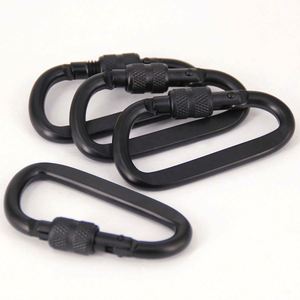 Custom Logo Heavy Duty Locking <b>Ring</b> <b>Clips</b> Hook Safety Screw Gate Aluminum D Shaped Carabiner <b>Clip</b> - Product Image 6
