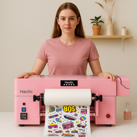 Imprimante UV DTF Haolic Mini 13 |   Ordinateur de bureau tout-en-un avec laminage et découpe |   Design élégant, silencieux et peu encombrant