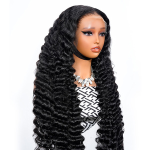 Ananas Vague HD Transparent Vague Profonde Pouces Long Brésilien Avant de Lacet Perruque de Cheveux Humains pour les Femmes Profonde Bouclés Avant de Lacet Perruques - Product Image 3