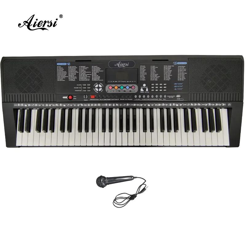 Aiersi Keyboard Piano Anak, Instrumen Piano Elektrik Organ Elektronik 61 Nada Hadiah Baru Terbaik