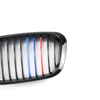 Grilles de rein avant de voiture à 4 portes à ligne unique tricolore pièces d'auto ABS pour BMW série 3 E46 1997-2001
