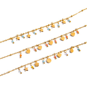 Collar con Colgante de Corazón Romántico y Dulce de Acero Inoxidable con Oro de 18K, Joyería para Regalo - Product Image 5