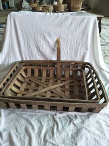 Fabrikgefertigter Holzspäne-Korb zur Aufbewahrung Tabakkorb / Trocknungstablett Set aus 3 - Product Image 1