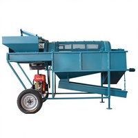 Usine de lavage d'or mobile à 98 % de taux de récupération, trommel à or portable en SUS304 pour l'extraction d'or alluvionnaire à petite échelle en rivière