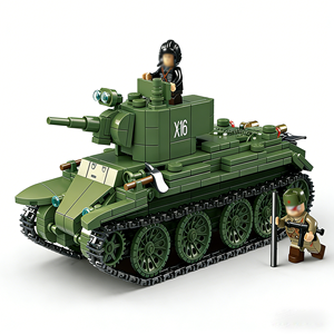 675 Piezas de Bloques de Construcción de Tanques, Tanque Ligero BT-7 de la Unión Soviética de la Segunda Guerra Mundial, Soldados y Armas, Juguetes de Bloques de Construcción - Product Image 5