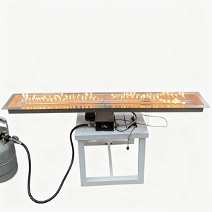 42 inch thép không gỉ hình chữ nhật điều khiển từ xa gas <span class=keywords><strong>Pit</strong></span> Burner cho ngoài trời lửa <span class=keywords><strong>Pit</strong></span> bảng hoặc lò sưởi. - Product Image 2