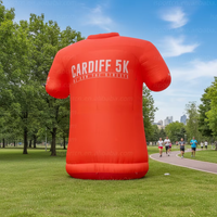 Benutzer definiertes Logo Red Giant Advertising Aufblasbarer Jersey-Ballon Aufblasbare T-Shirt-Kleidung für Marken werbung