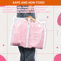 Sac de costume de danse imperméable, housse transparente pour vêtements avec poches pour récital