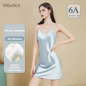 Pigiama di seta per le donne di seta di gelso camicia da notte di gelso delle donne - Product Image 1