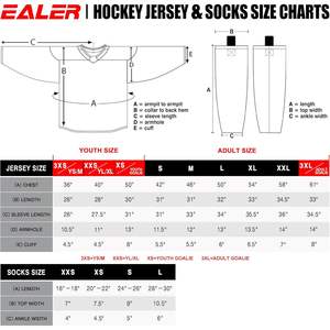 Chaussettes de hockey sublimées EALER pour Noël, hauteur genou, respirantes, pour hommes et garçons - Product Image 4