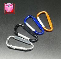 Mousqueton de sécurité en aluminium anodisé 6D pour alpinisme, avec écrou de verrouillage, fil plat épais, entièrement noir, pour utilisation extérieure