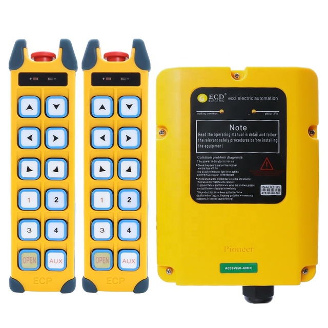 Industrial Crane Radio Remote Control With 2 TX & 1 RX 2 Transmitter 1 Receiver Smart Industrial Remote Control