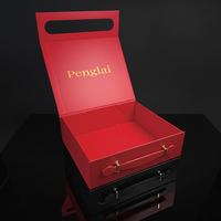 Boîte cadeau magnétique pliable de luxe haut de gamme avec poignée pour l'emballage de cadeaux d'anniversaire et de fêtes