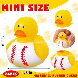 Juguete de Baño de Plástico para Niños, Pato Amarillo Pequeño de Goma Suave con Forma Personalizada, con Sonido y Rociador de Agua - Product Image 4