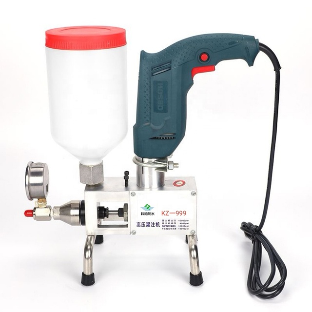 Epoxy Injection Pump Waterproof Grouting Machine Piston Pump Adjustable High Pressure Grouting PU Pump Cement Provided 220v-50hz