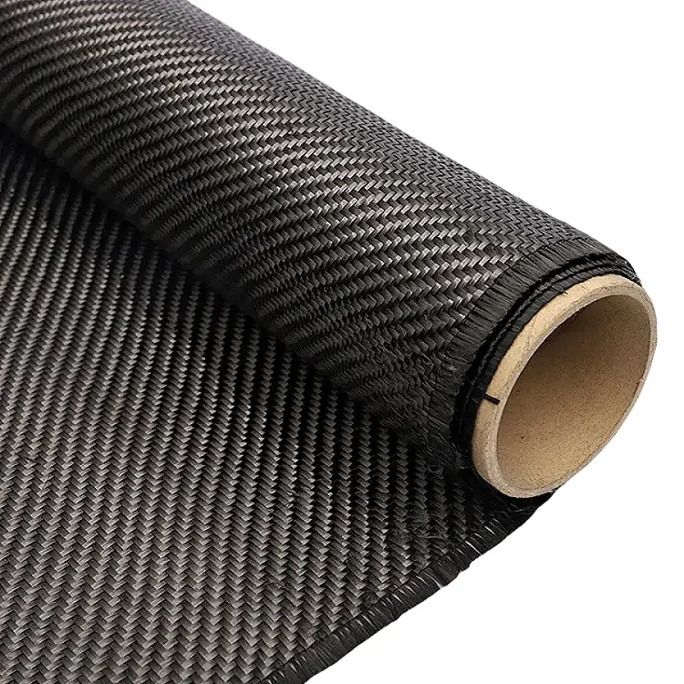 Yüksek modüllü karbon dokuma kumaşlar 6K takviyeli koruyucu tabaka korozyona dayanıklı karbon fiber dokuma kumaş