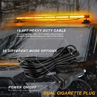 Lampu sorot LED ukuran penuh, lampu sorot Bar dudukan atap kendaraan peringatan darurat 12V 24 Volt amber