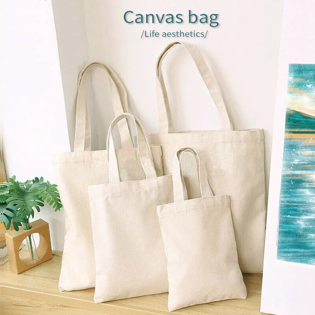Confezionamento personalizzato promozionale eco friendly riutilizzabile bianco naturale shopper in cotone tote bag con loghi