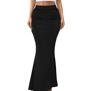 Jupe plissée à grand ourlet, ajustée et sexy, en maille tricotée, style décontracté, nouvelle collection été, pour femme, vente en gros, personnalisable OEM, luxe léger - Product Image 2