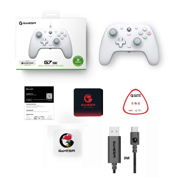 GameSir G7 SE Wired Controller Hall Effect Joystick Anti-Drift with Type-C Interface Plug and Play for PC Xbox Controller