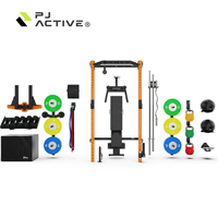 PINJIAN Ensemble de 11 pièces : Rack de traction et rack de squat mural pliable pour musculation