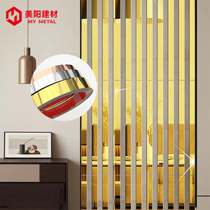 Đồ Nội Thất Gạch Phụ Kiện Kim Loại 8K Gương Vàng 0.3Mm Tự Dính Cạnh Phẳng Dải Thép Không Gỉ Trang Trí Dải - Product Image 6