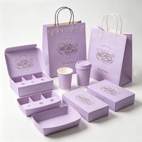 Ensemble d'emballages personnalisés portables pour plats à emporter, boîtes d'emballage imprimées avec logo doré, boîtes compartimentées de qualité alimentaire, boîtes bateau