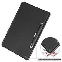 Étui en cuir anti-collision personnalisé pour tablette Microsoft Surface Pro 4 5 6 7 7+ 12,3 pouces, découpes précises, support multi-angles