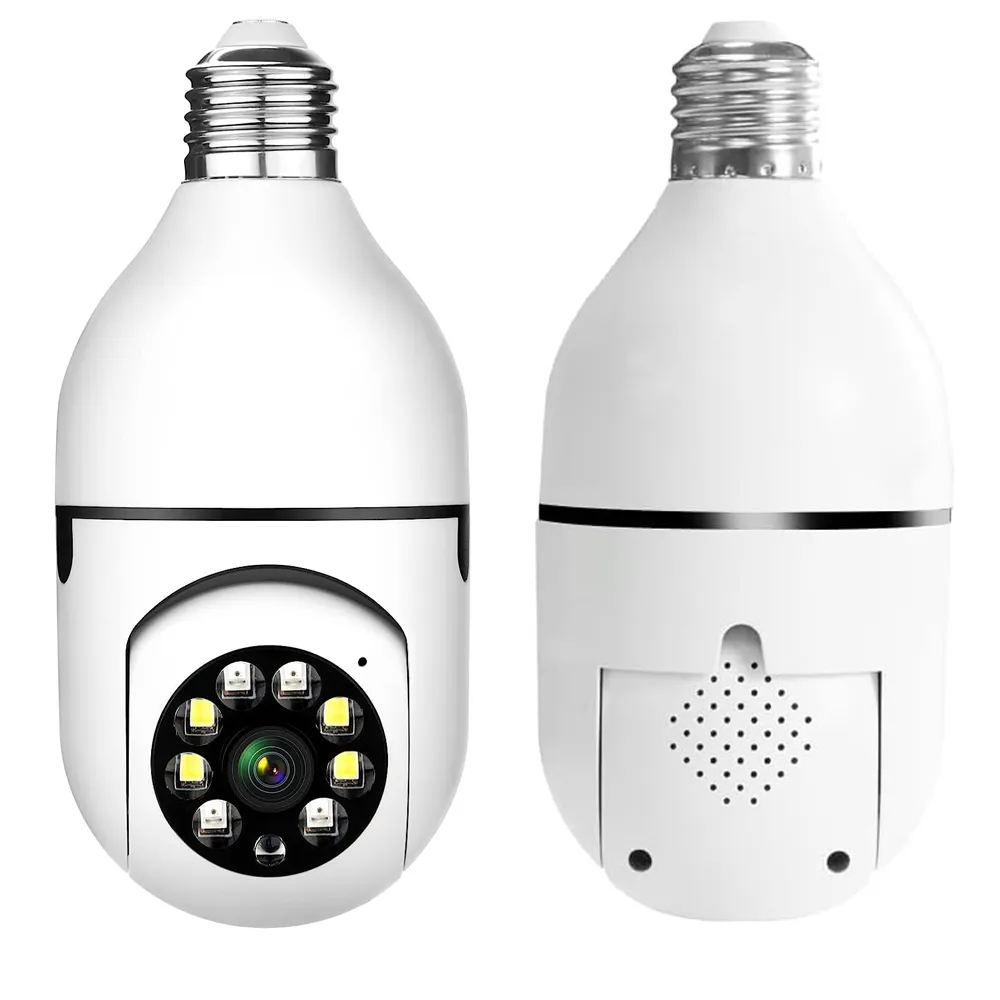 กล้องวงจรปิด CCTV มีไฟ LED ที่360และกล้องวงจรปิดที่วางหลอดไฟอัจฉริยะเครือข่าย E27