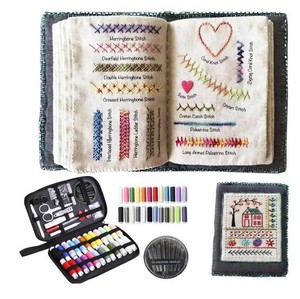 Nuovo Kit di Cucito Fai-da-te in Cotone e Lino con Libro di Riferimento per Ricamo e Diario di Cucito <span class=keywords><strong>a</strong></span> Fogli Mobili, Set di Strumenti per Cucito Transfrontaliero - Product Image 1