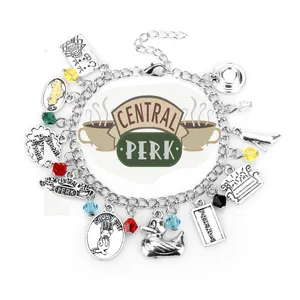 Tv-Show Central Park Koffie Tijd Bedelarmbanden Nieuw Ontwerp Op Maat Metalen Armbanden Sieraden Voor Vrienden Cadeau