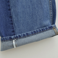 Jean large en denim délavé vintage taille mi-haute bicolore pour femme Channel Trendy 2026