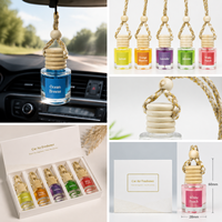 Diffuseur de parfum en verre pour voiture, pendentif élégant pour rétroviseur - Parfum léger de luxe, aromathérapie longue durée, senteur naturelle