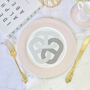 Hot Sale Nordic Luxury Grey Runway Restaurant <b>Set</b> Porcelain Plate with Gift Box - Product Image 1