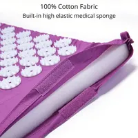 Tapis d'acupression et ensemble d'oreiller de massage Sensi pour soulager les douleurs au cou, aux pieds et au dos avec des matériaux en coton et en PVC