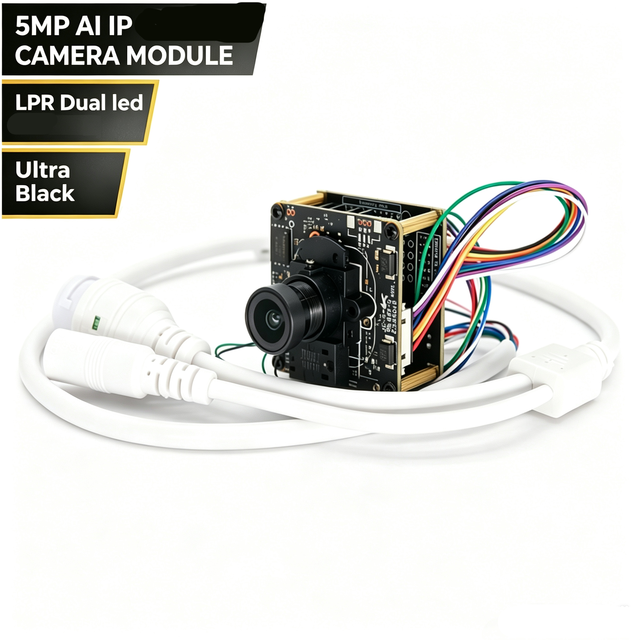AI IP Camera Board Sony Ultra Starlight Sensor 38x38mm Module Face Recognition Human Vehicle Detection LPR Support 512GB TF Card