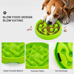 Gamelle interactive anti-glissement à motif ondulé en PP pour alimentation lente, matériau sûr et durable, pour toutes les races de chiens - Nouveauté 2026 - Product Image 3