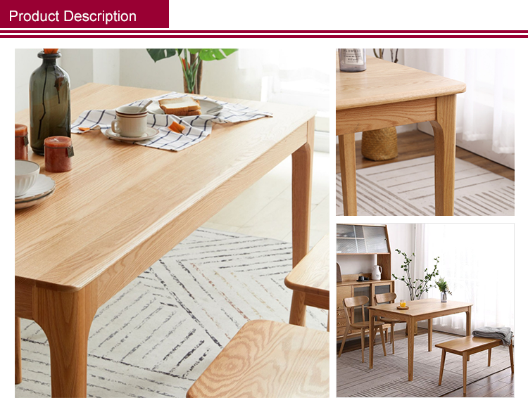 Canteen Furniture Set Solid Wood Dining Table Modern Dining Table Set