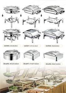 Olla Eléctrica Rectangular de Acero Inoxidable de 9L para Calentar Alimentos, con Tapa de Vidrio, Dorada, de Lujo, para Buffet, para Hotel - Product Image 3