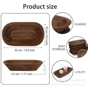 ถาดไม้รูปวงรีสำหรับวางเทียนตกแต่งบ้าน - Product Image 5
