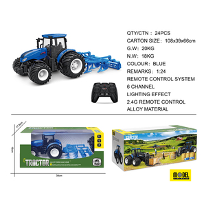 Tractor de <span class=keywords><strong>juguete</strong></span> RC con Control remoto, 6 canales, 2,4G, escala 1/24, para agricultura de aleación - Product Image 5
