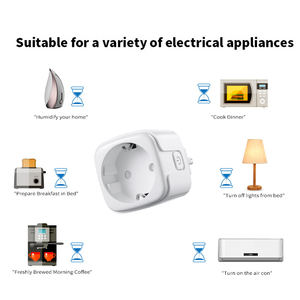 Enchufe inteligente Tuya Zigbee de 16A, toma de corriente de la UE, medidor de potencia de 3680W, Compatible con asistente de hogar <span class=keywords><strong>Alexa</strong></span> y enchufe inteligente Tuya Hub - Product Image 5