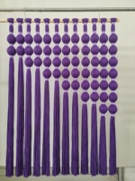 Paravent en macramé à perles sphériques violet foncé, directement de l'usine, avec rideau à franges suspendu pour hôtel, villa, décoration commerciale