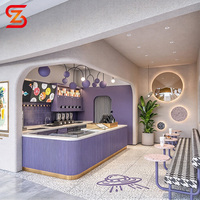 Comptoir de café et kiosque à bubble tea pour centre commercial, design d'intérieur de café, décoration tendance pour l'aménagement de magasins de café