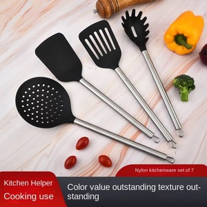 Ensemble d'ustensiles de cuisine en nylon et acier inoxydable de haute qualité, outils de cuisine, ensemble d'ustensiles de cuisine - Product Image 5