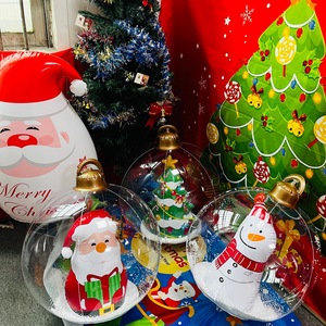 Bola de Navidad inflable de PVC con diseño de Papá Noel, adorno colgante redondo para decoración navideña - Product Image 2