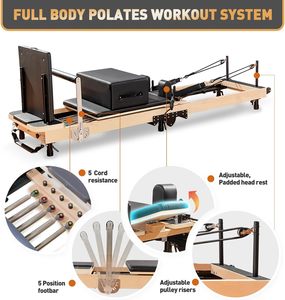 CZFITT Venta Directa de Fábrica, Reformer de Pilates de Aleación de Aluminio Blanco y Negro de Alta Calidad, Reformer de Pilates de Aluminio para Estudio - Product Image 5